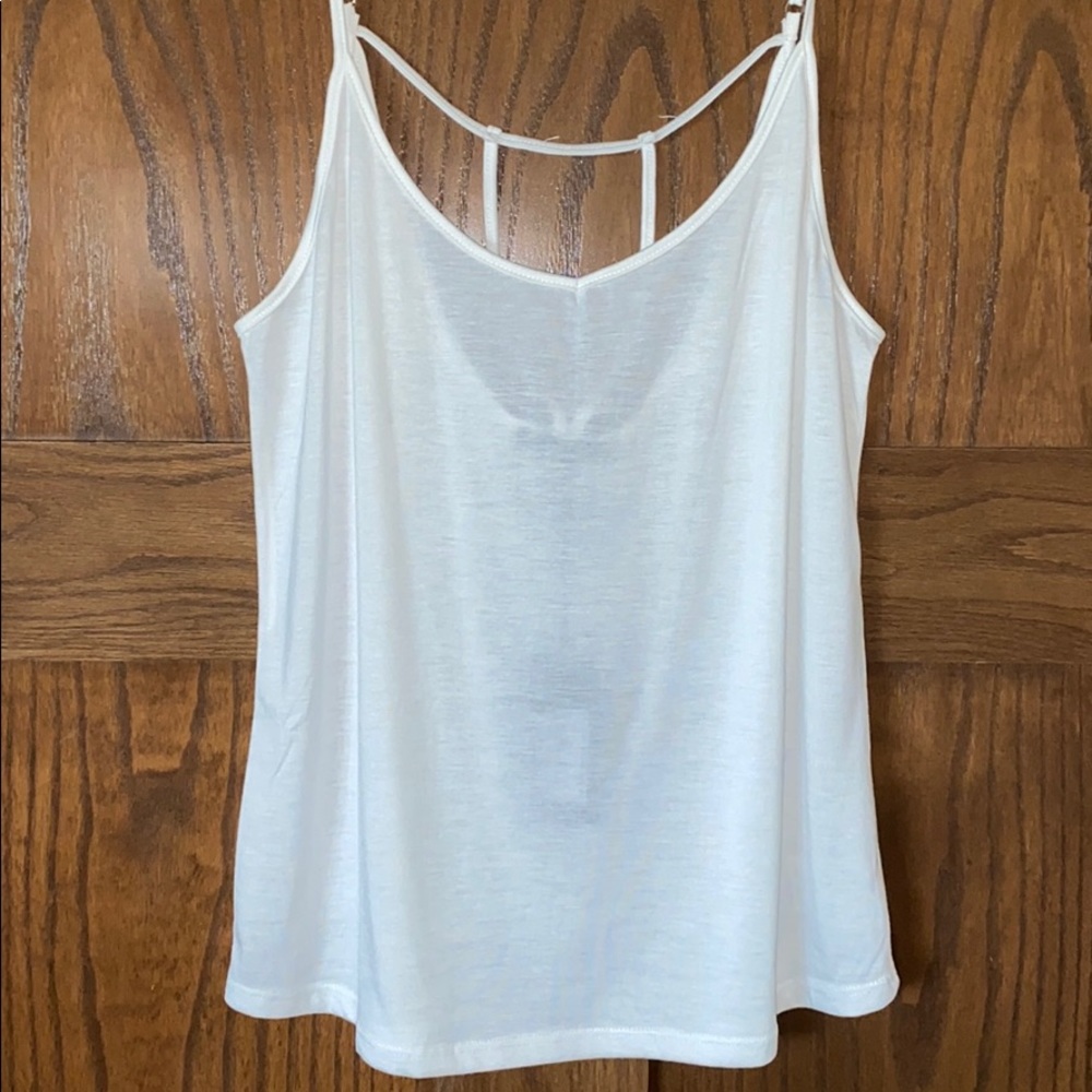 Miss Me White Strappy Tank